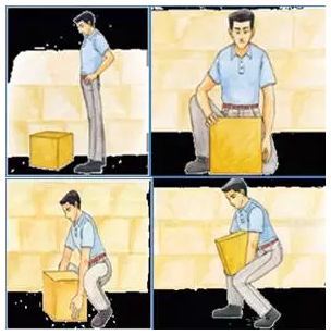 图8搬重物的正确姿势