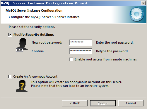 配置MySQL的安全选项