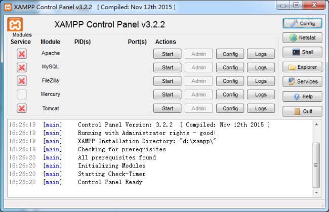 XAMPP整合型的Apache套件