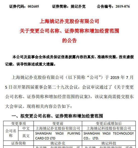 人们只玩手机扑克不好卖 姚记扑克无奈改名姚记科技