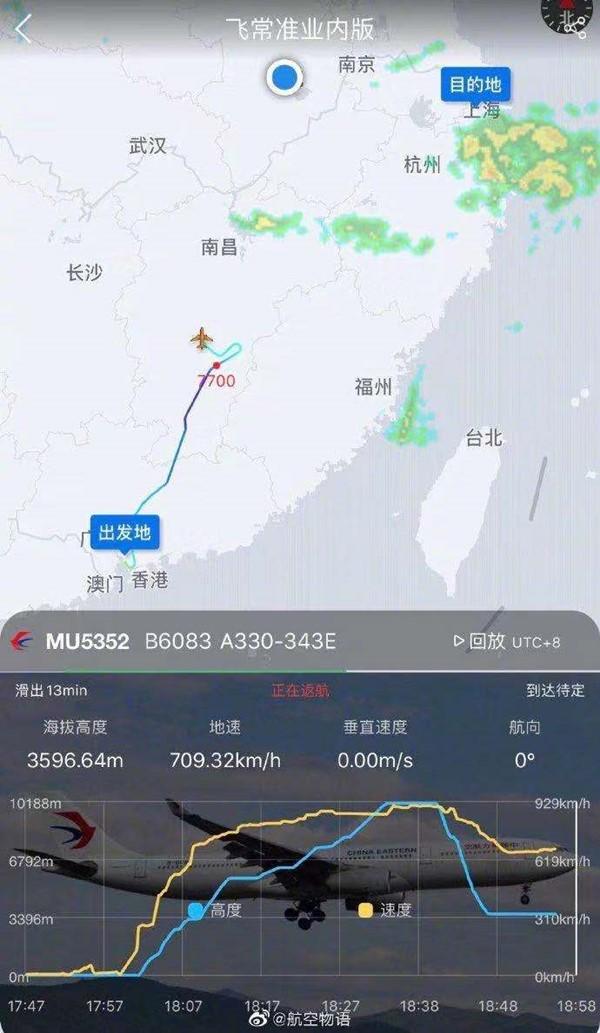 东航平安备降南昌 速降7000米人机安全