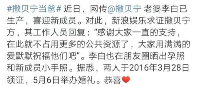 撒贝宁升级当爸 一举得混血龙凤胎凑成“好”字