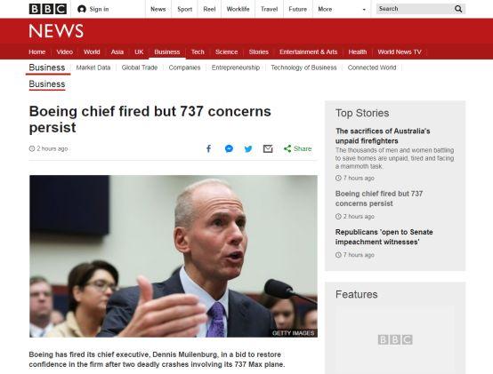 波音炒掉现任CEO 新帅能否带领波音走出危机