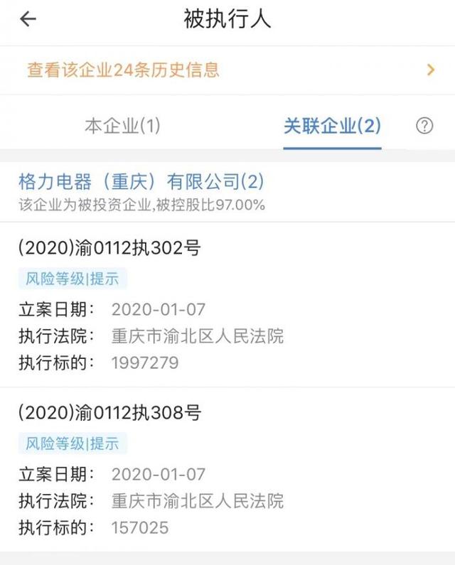 格力列为被执行人 真实情况是什么？